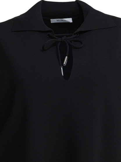 Max Mara Pure Short-sleeved viscose crepe shirt - Black