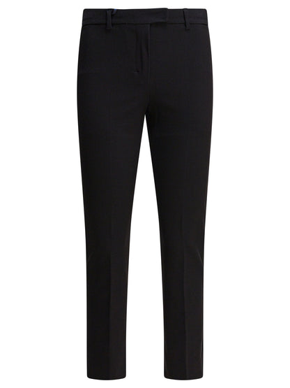 Max Mara Studio Stretch cotton blend pants - Black
