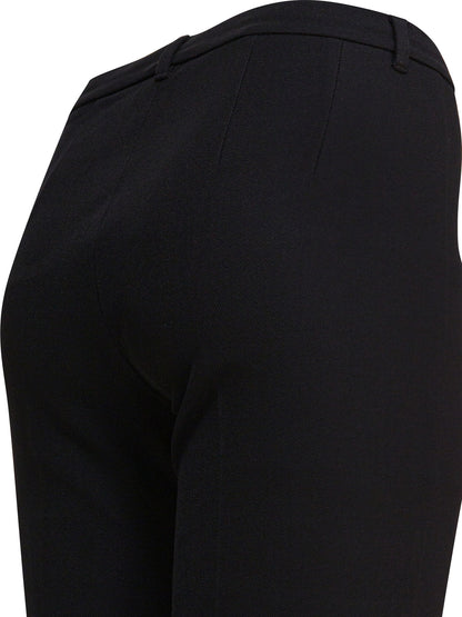 Max Mara Studio Stretch cotton blend pants - Black