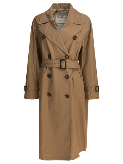 Max Mara The Cube Long cotton trench coat - Brown