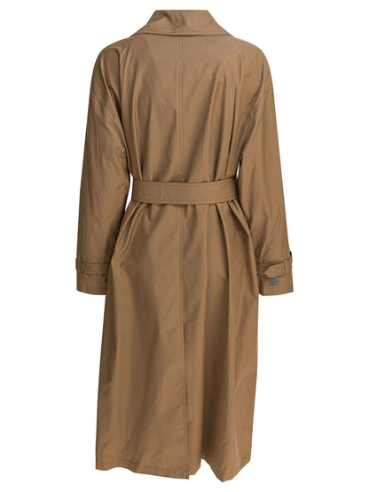 Max Mara The Cube Long cotton trench coat - Brown