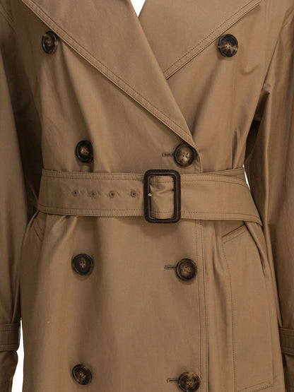 Max Mara The Cube Long cotton trench coat - Brown