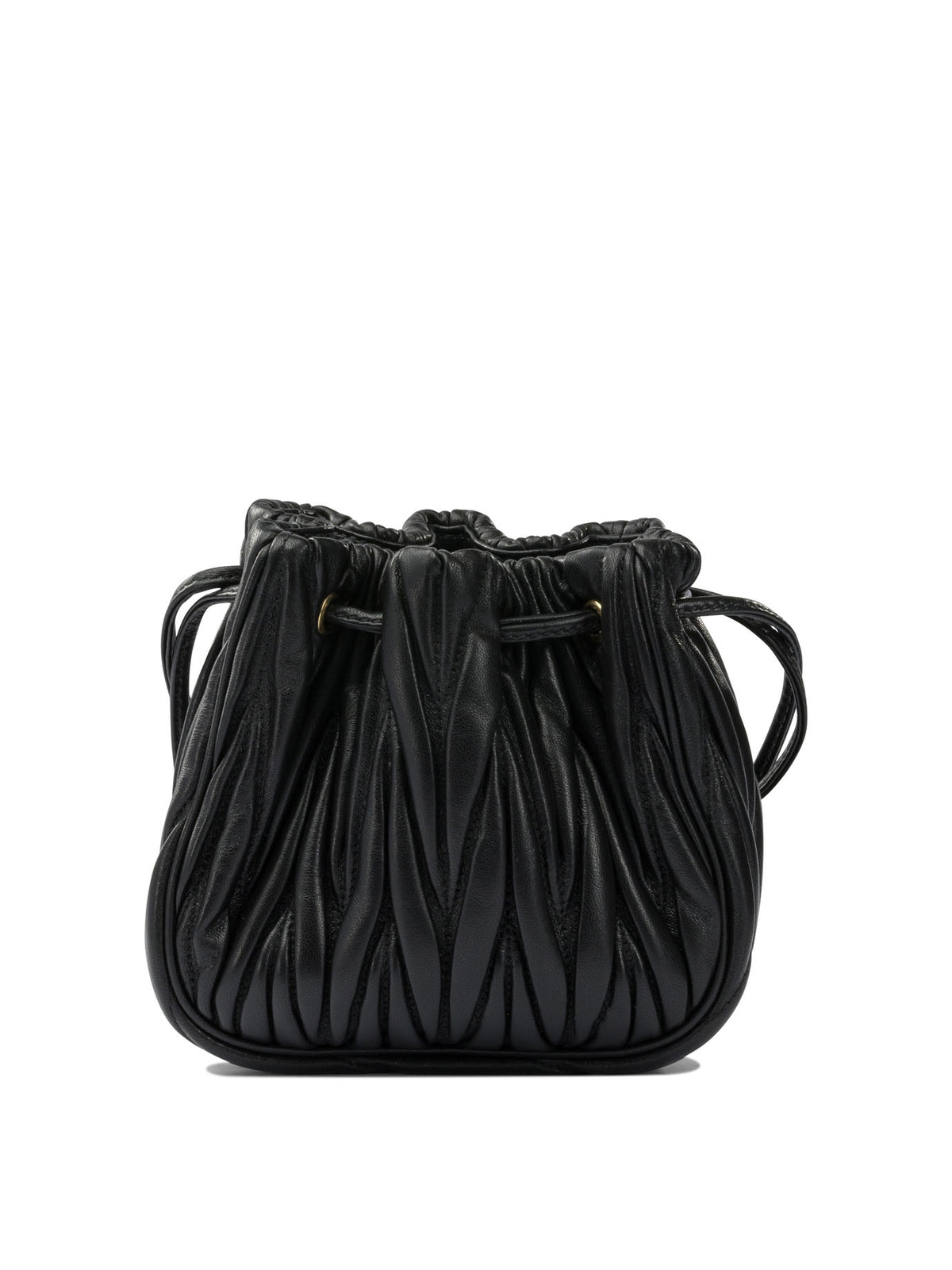 Miu Miu Matelassé nappa leather handbag - Black