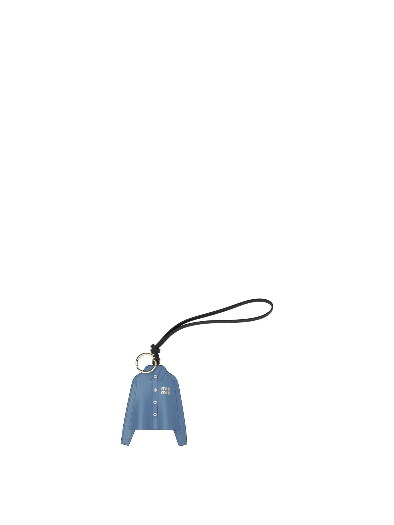 Miu Miu Leather keychain charm - Light Blue