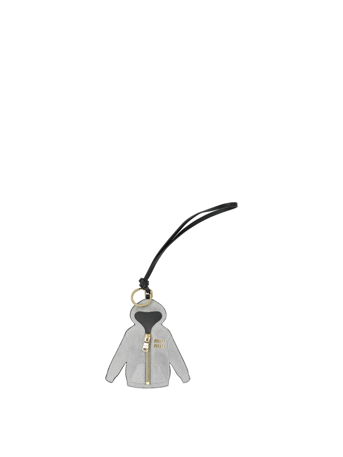 Miu Miu Trick leather keychain - Grey