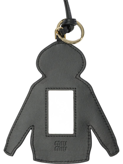 Miu Miu Trick leather keychain - Grey