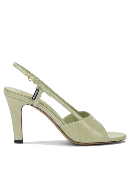 Miu Miu "Ayers" slingback sandals - Green