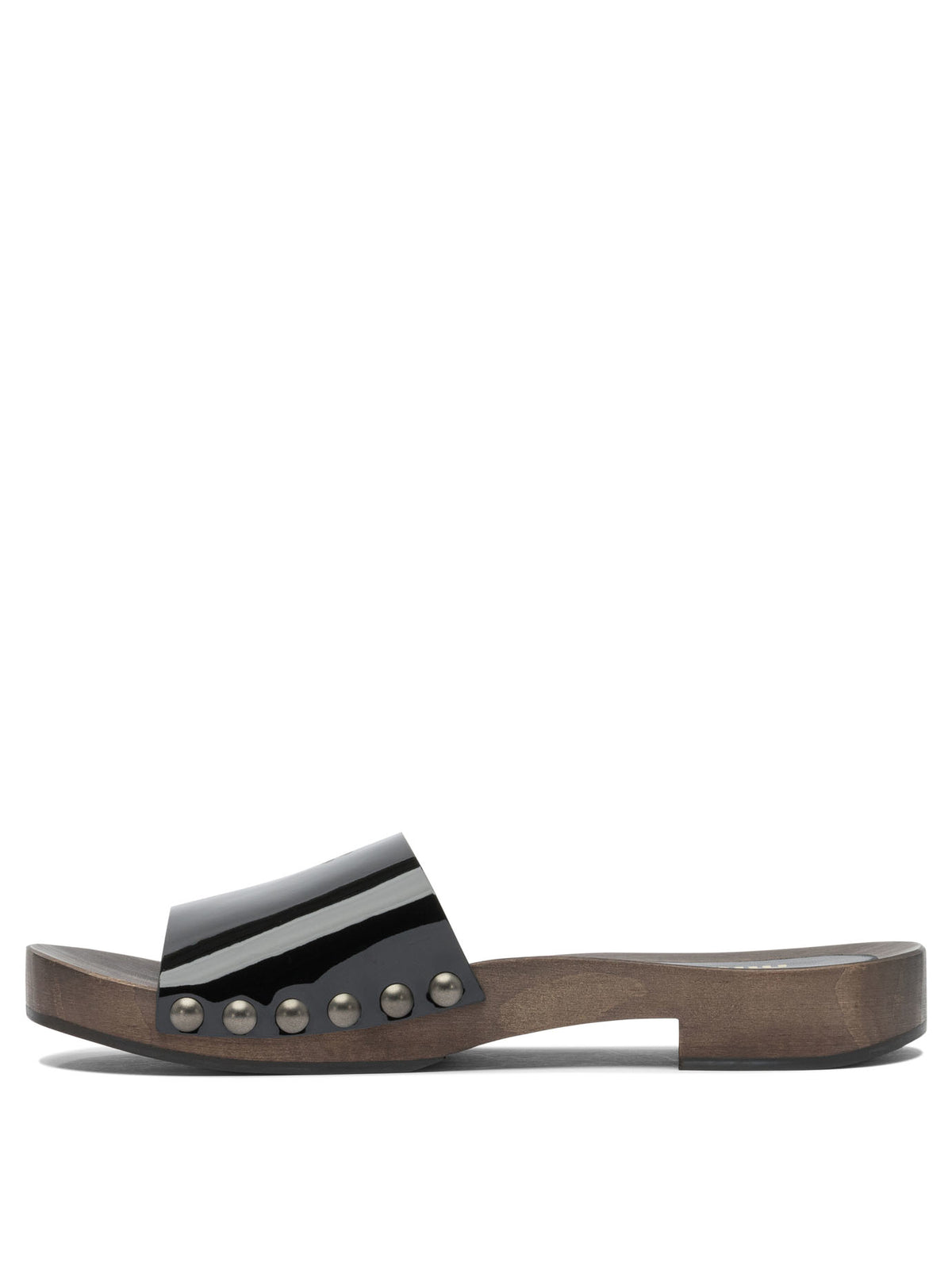 Miu Miu Patent leather clogs 30mm - Black