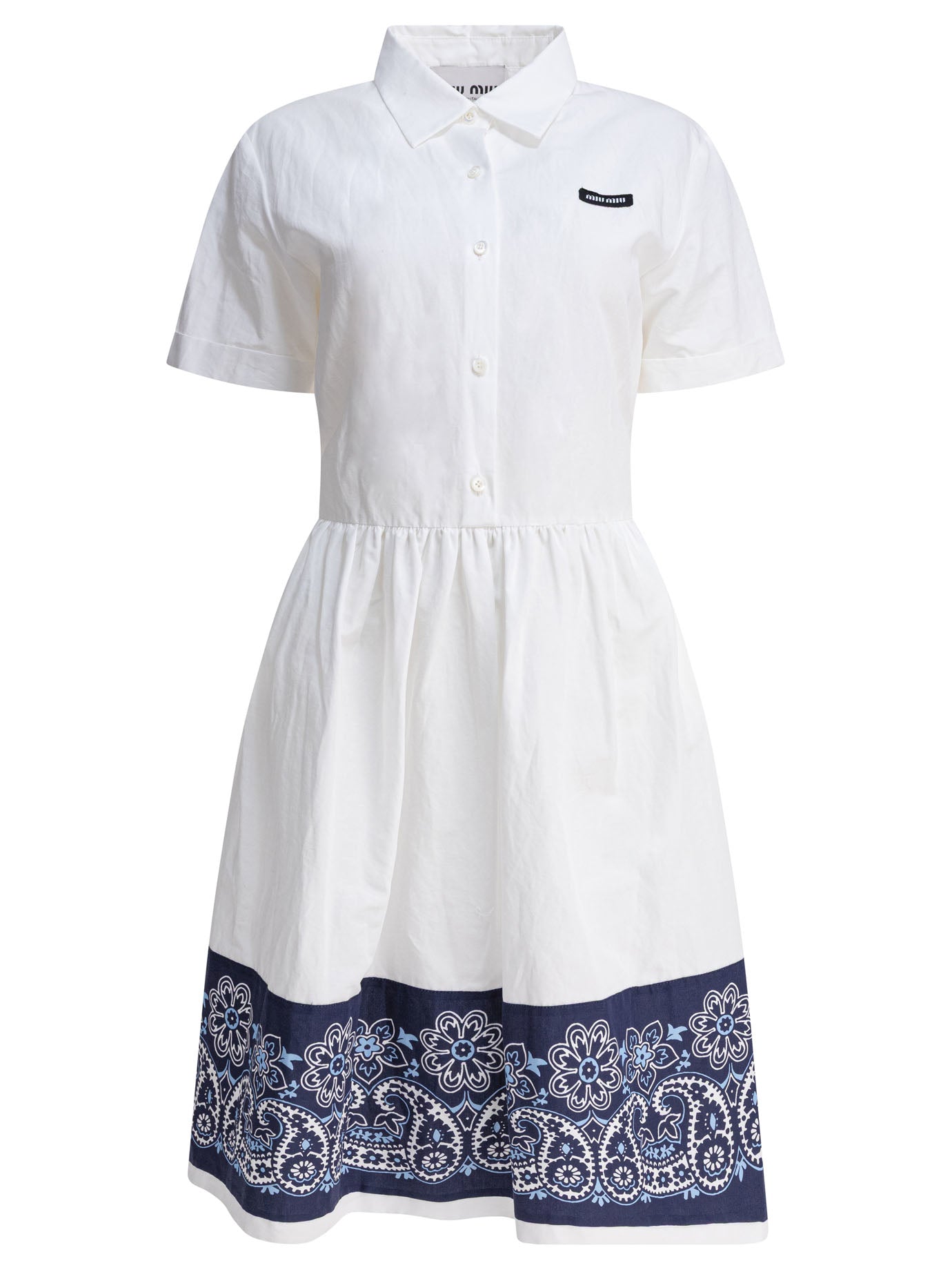 Miu Miu Cotton midi dress - White