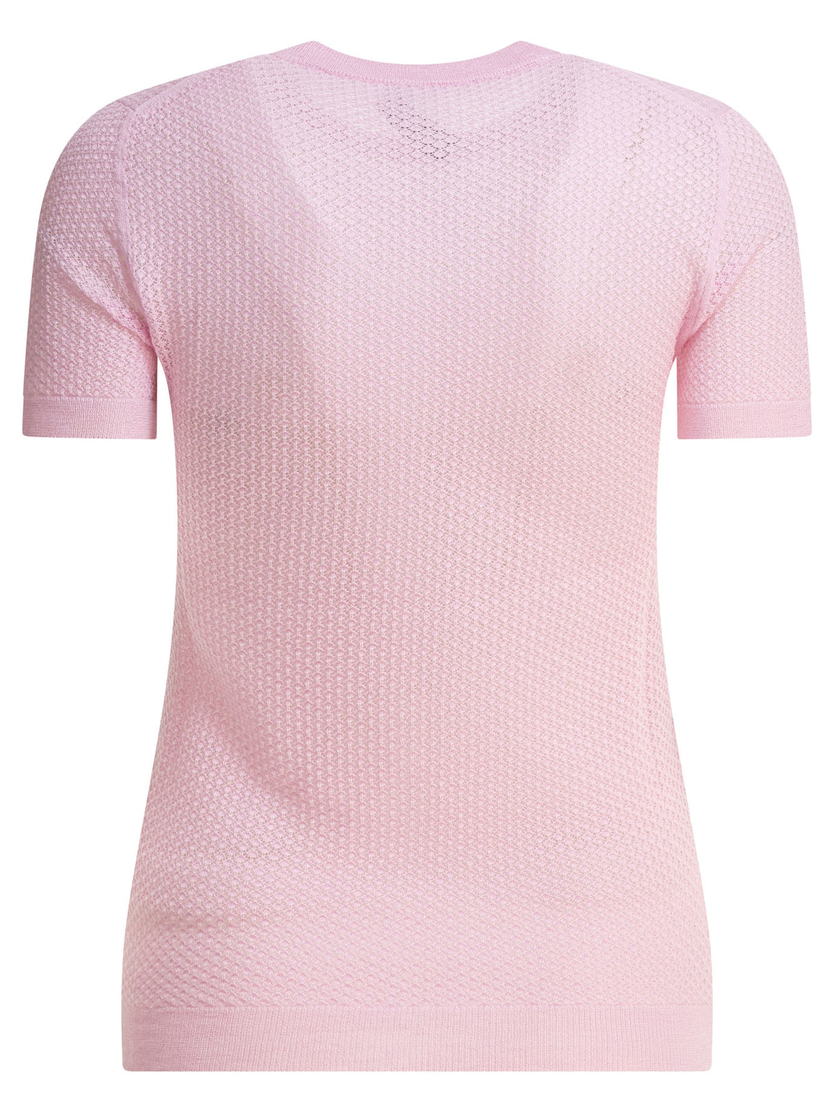 Miu Miu Crew-neck sweater with logo - Pink