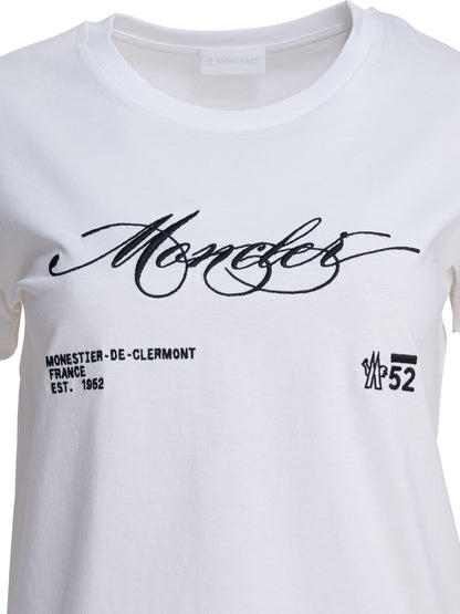 Moncler T-shirt with logo - White