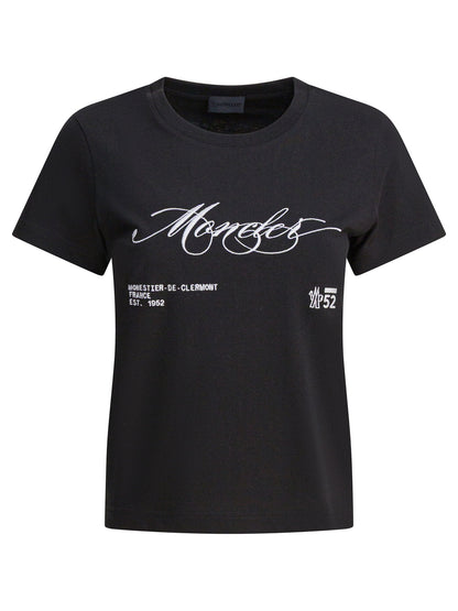 Moncler T-shirt with logo - Black