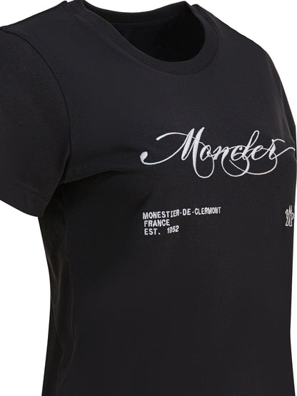Moncler T-shirt with logo - Black