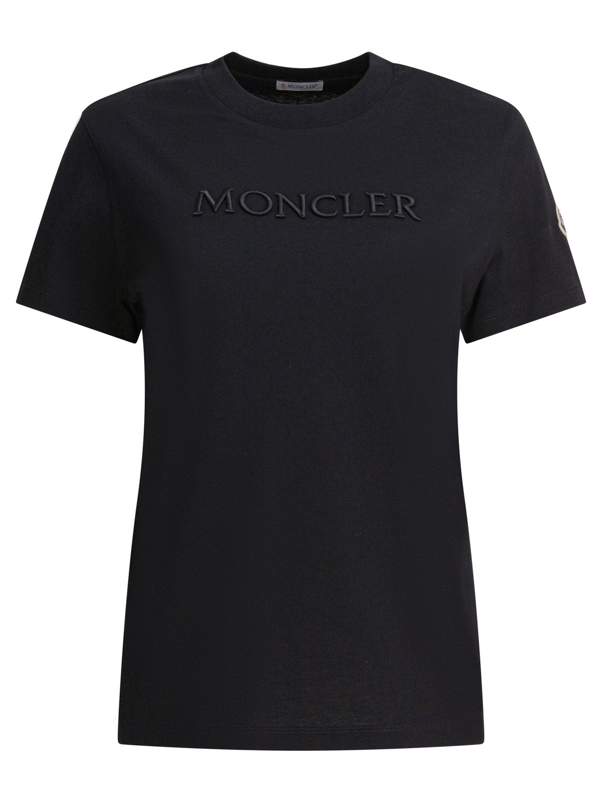 Moncler T-shirt with embroidered logo - Black