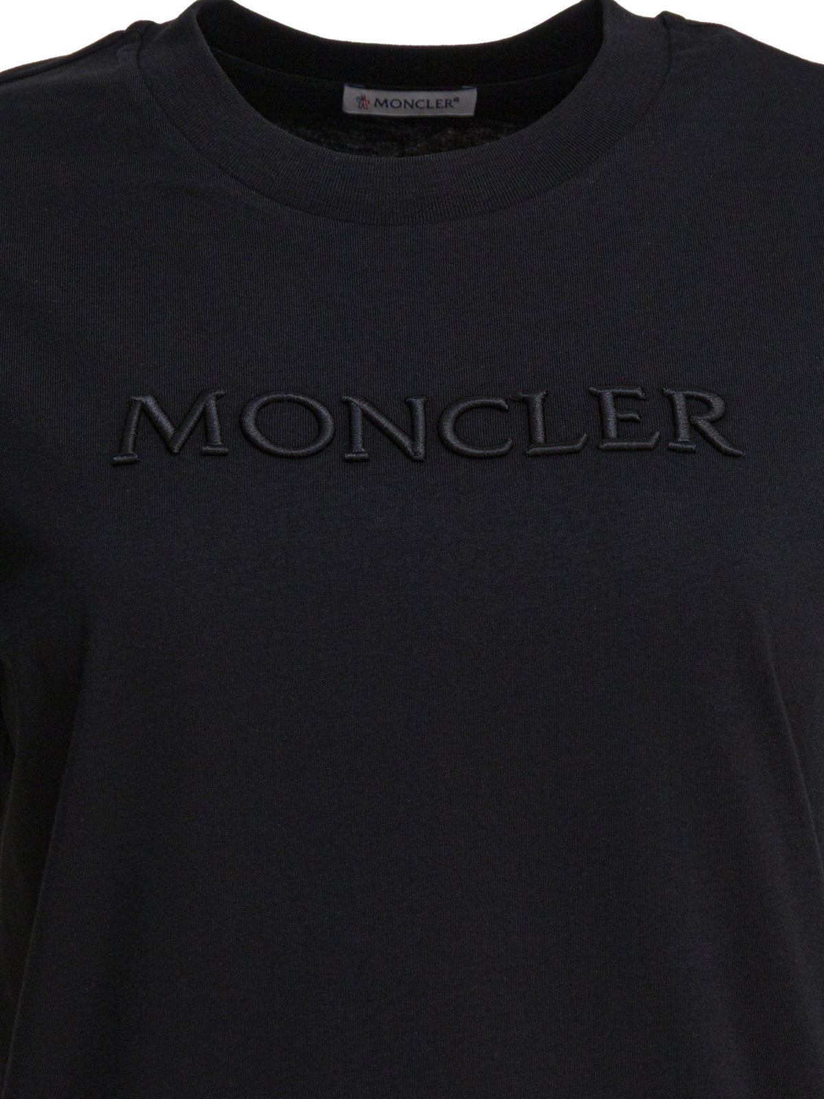 Moncler T-shirt with embroidered logo - Black