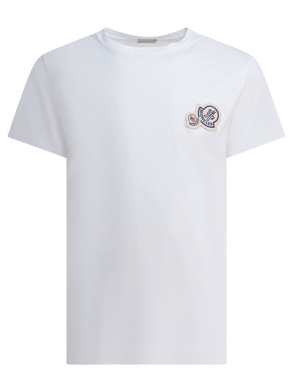 Moncler Crewneck t-shirt with logo - White