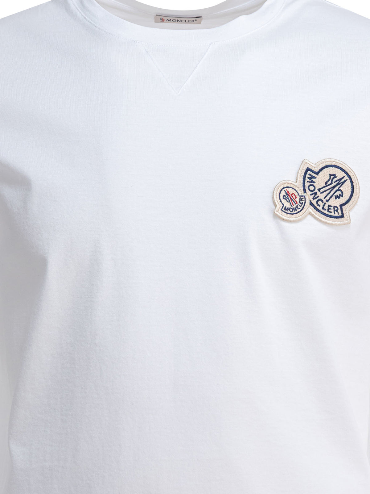 Moncler Crewneck t-shirt with logo - White