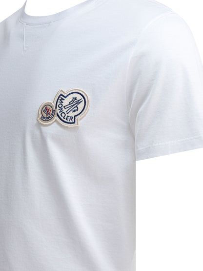 Moncler Crewneck t-shirt with logo - White