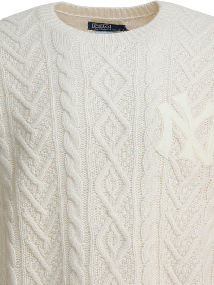 Polo Ralph Lauren "New York Yankees™" wool and alpaca crewneck sweater - White