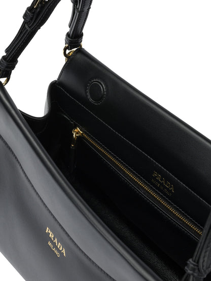Prada "Prada Enchaîné" Shoulder Bag - Black