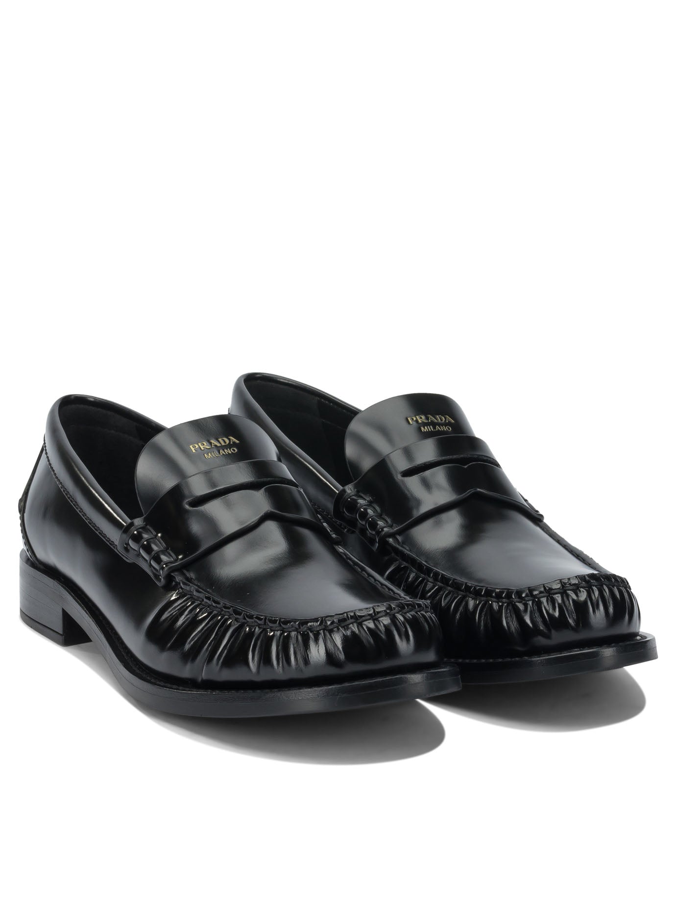 Prada Brushed leather loafers - Black
