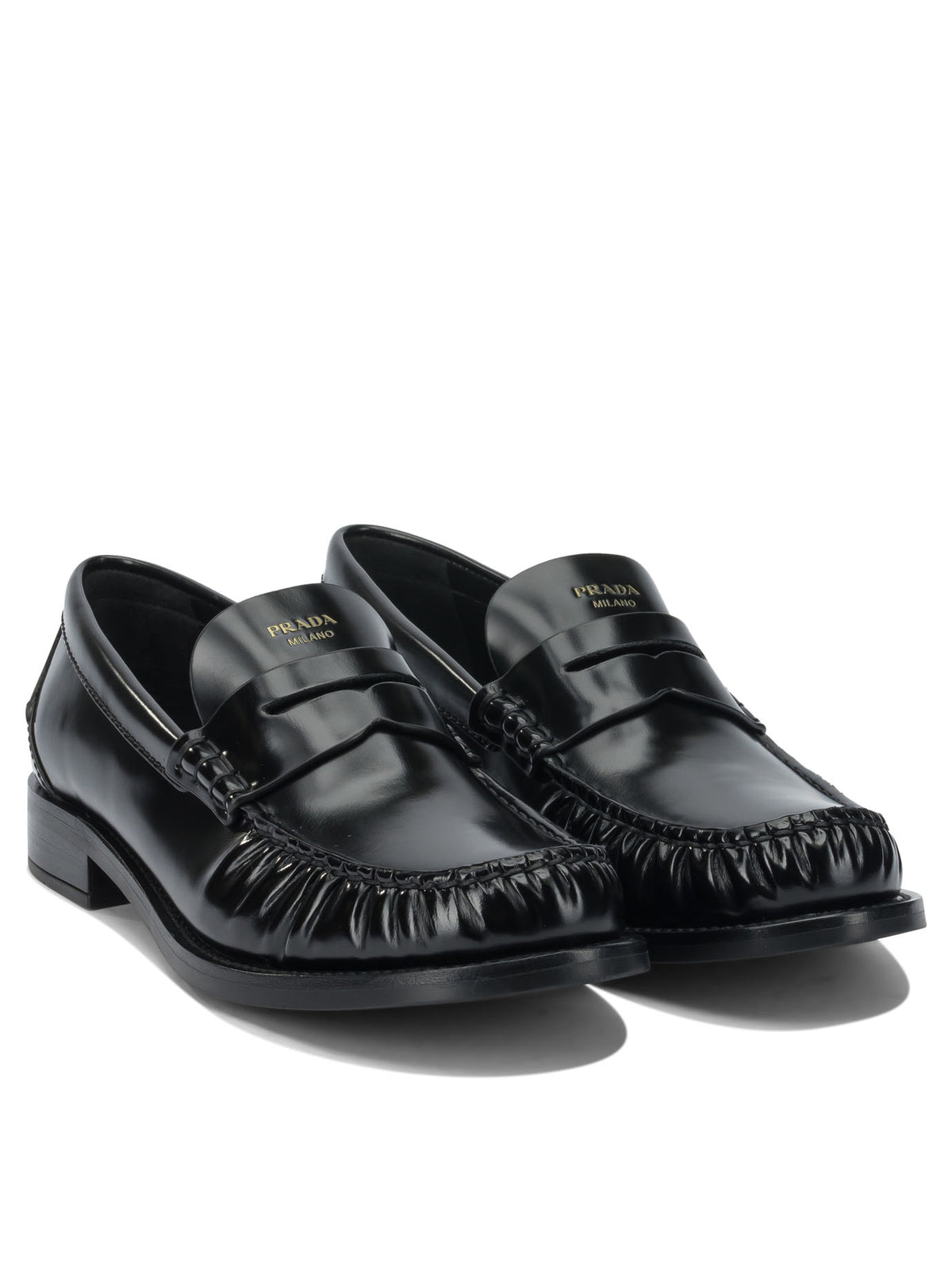 Prada Brushed leather loafers - Black