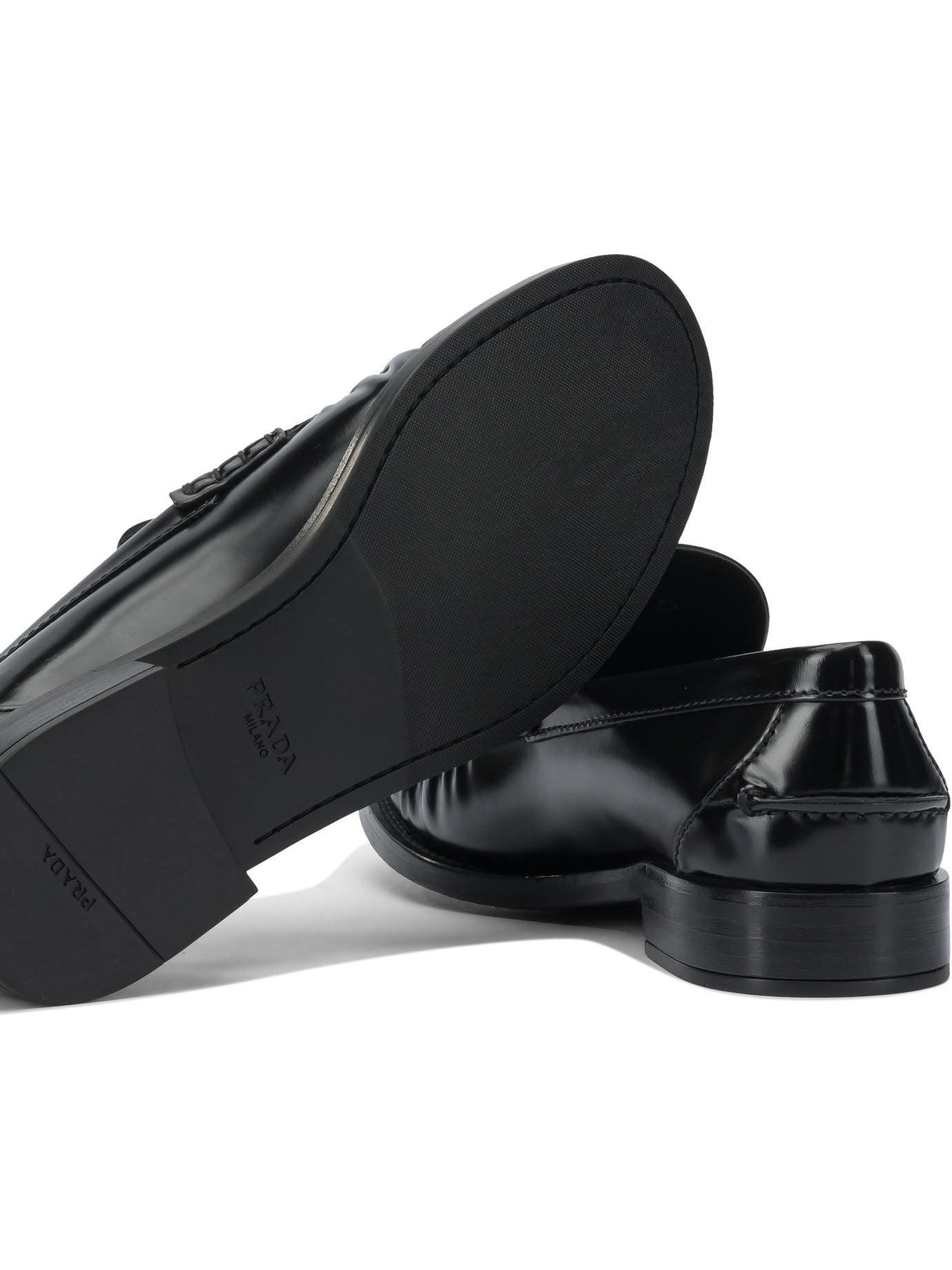 Prada Brushed leather loafers - Black
