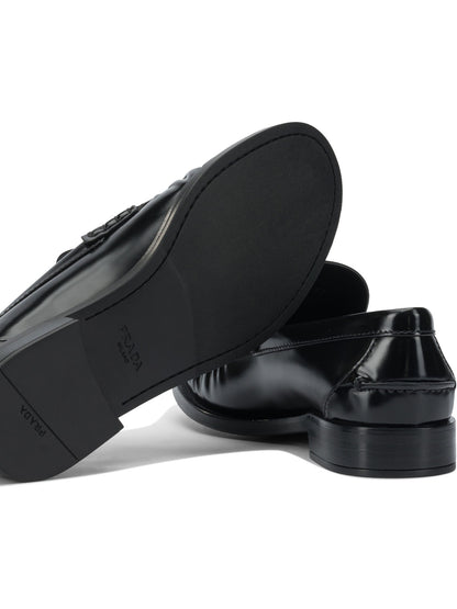 Prada Brushed leather loafers - Black
