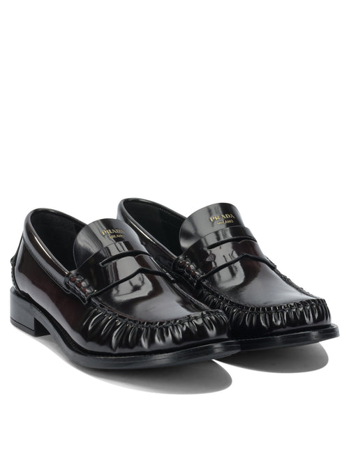 Prada Brushed leather loafers - Brown