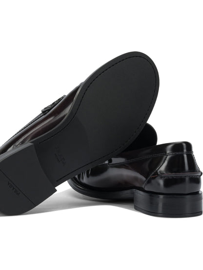 Prada Brushed leather loafers - Brown
