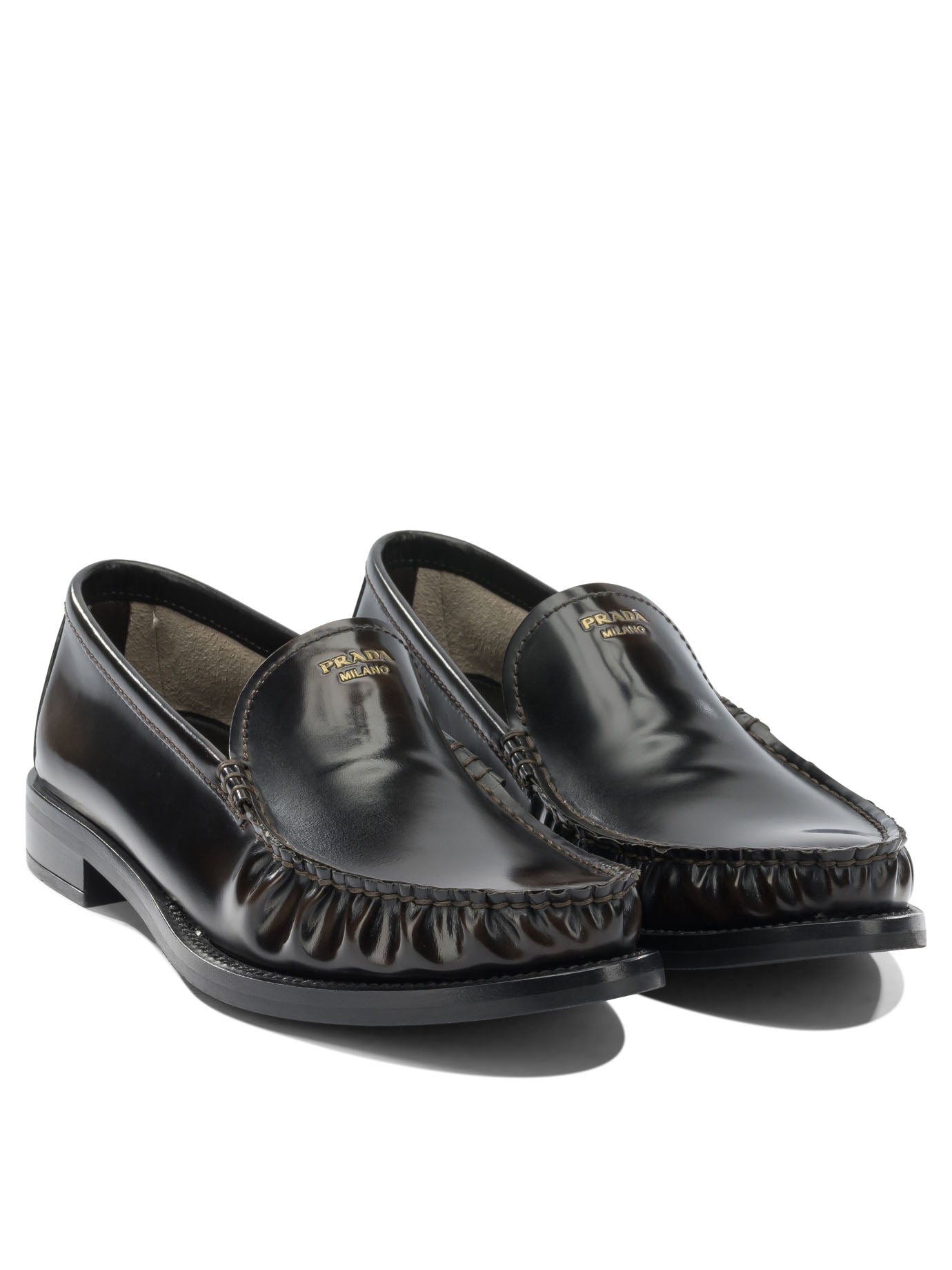 Prada Brushed leather loafers - Black