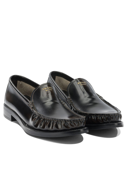 Prada Brushed leather loafers - Black