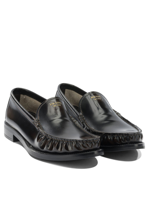 Prada Brushed leather loafers - Black