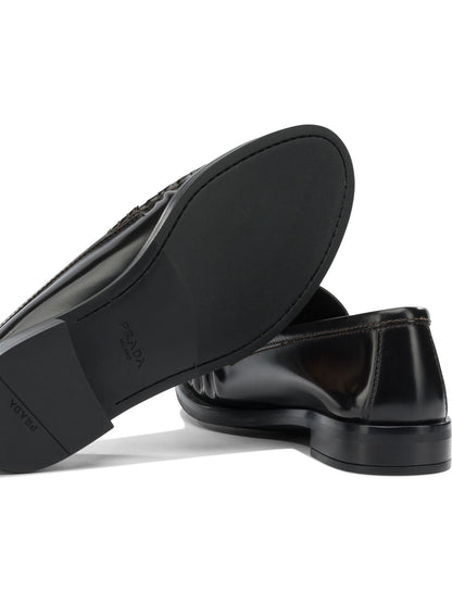 Prada Brushed leather loafers - Black
