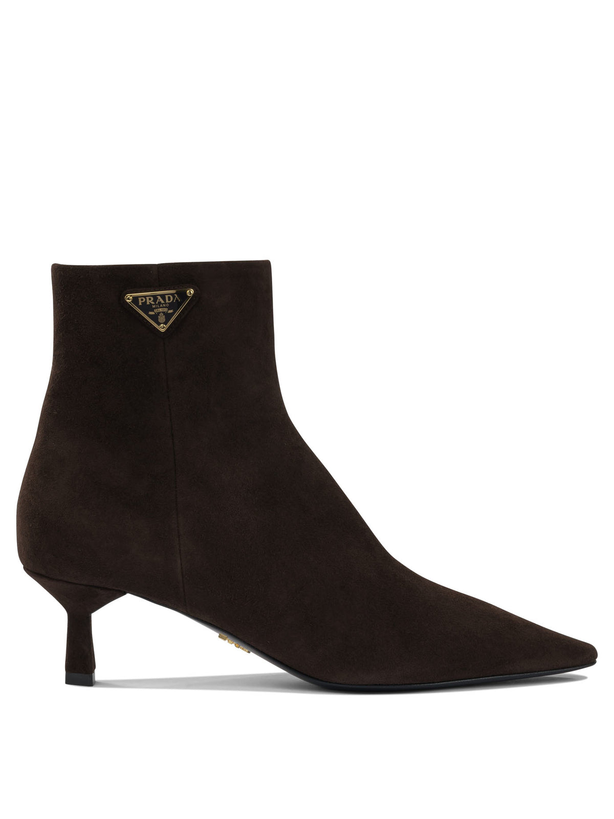 Prada Logo leather ankle boots 30 mm - Brown