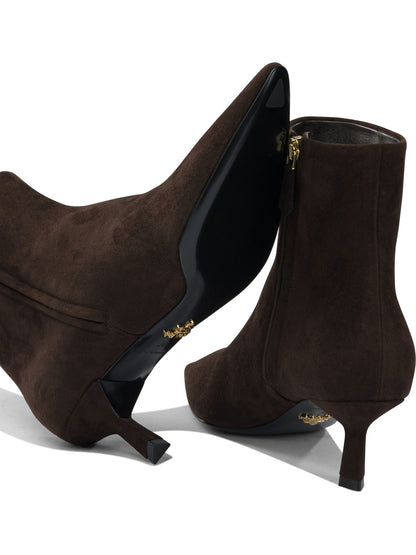 Prada Logo leather ankle boots 30 mm - Brown