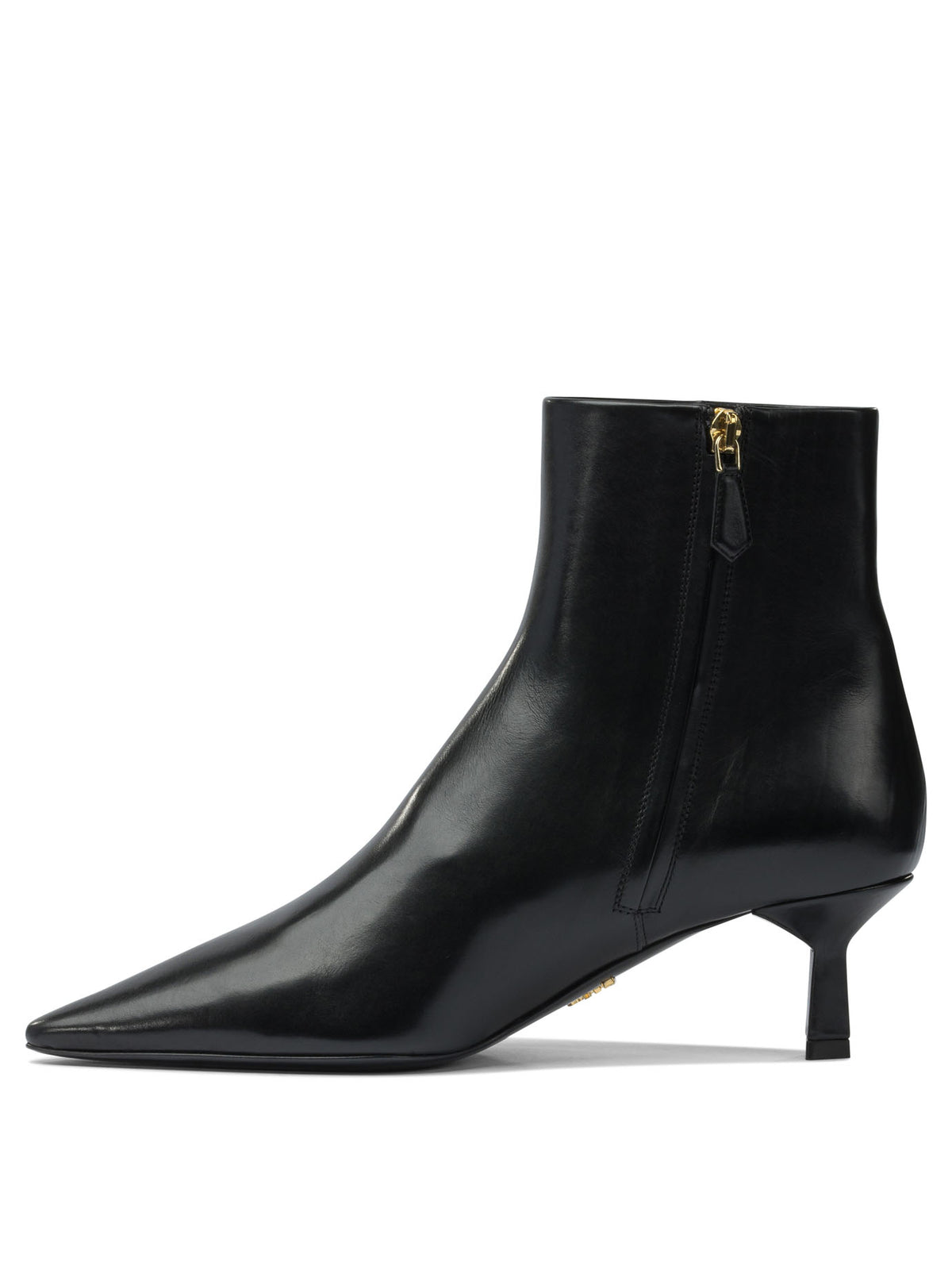 Prada Logo leather ankle boots 30 mm - Black