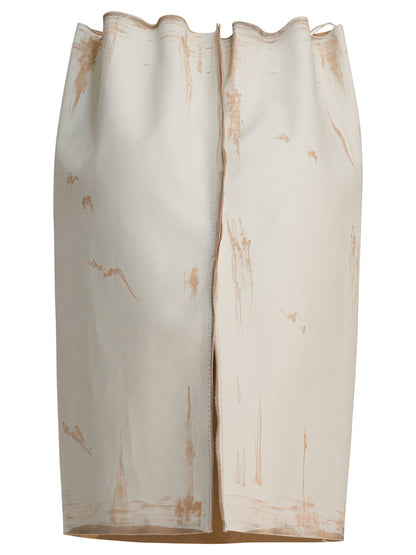 Prada Leather skirt - White