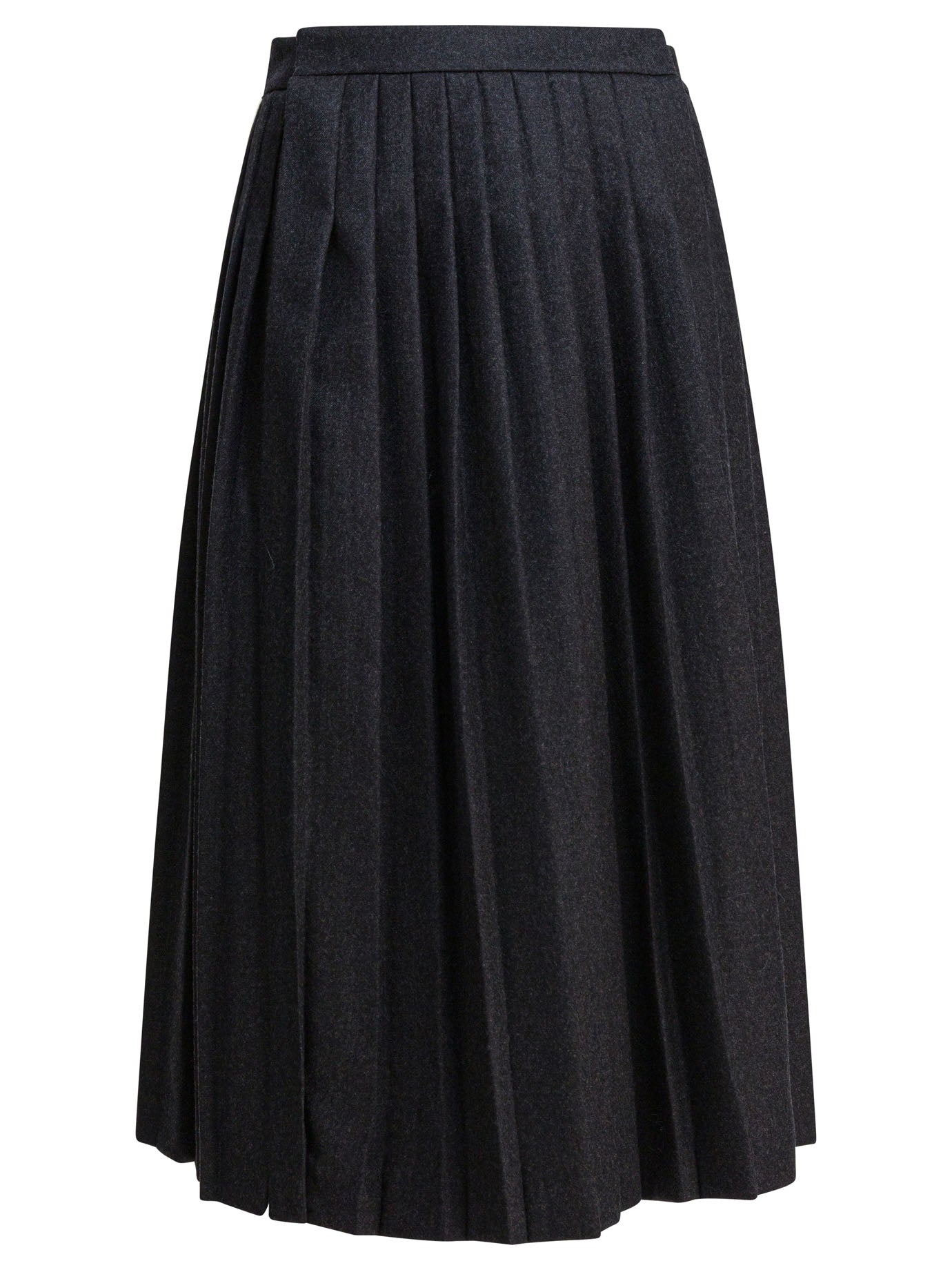 Prada Pleated wool flannel skirt - Grey