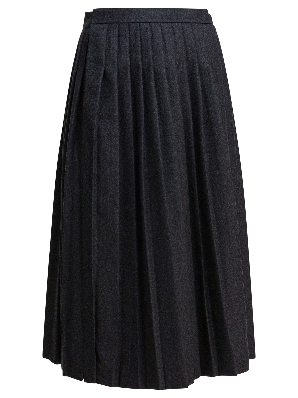 Prada Pleated wool flannel skirt - Grey