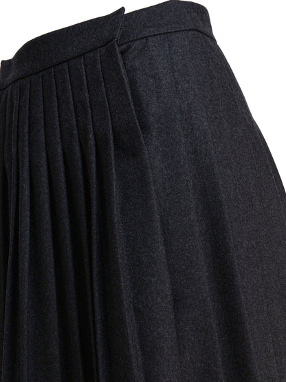 Prada Pleated wool flannel skirt - Grey