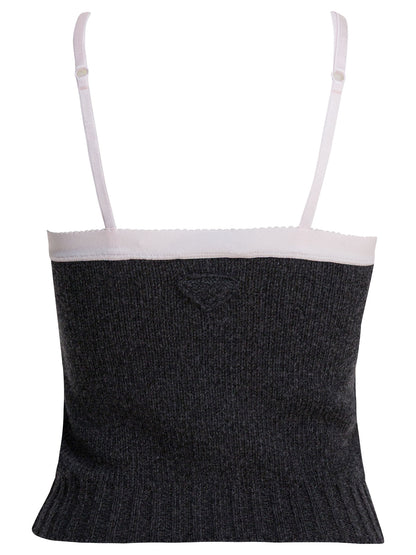 Prada Wool and cashmere top - Grey