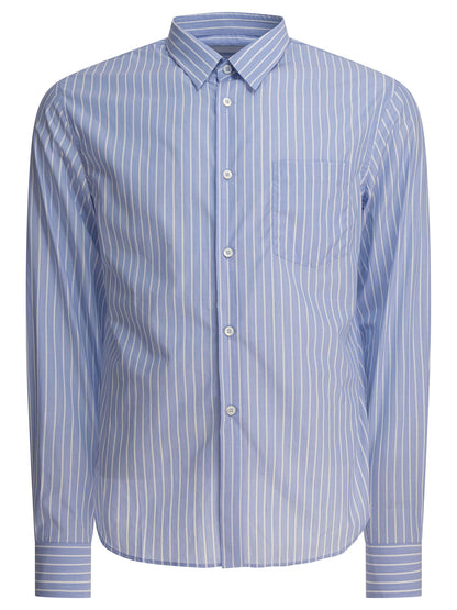 Prada Striped cotton shirt - Light Blue