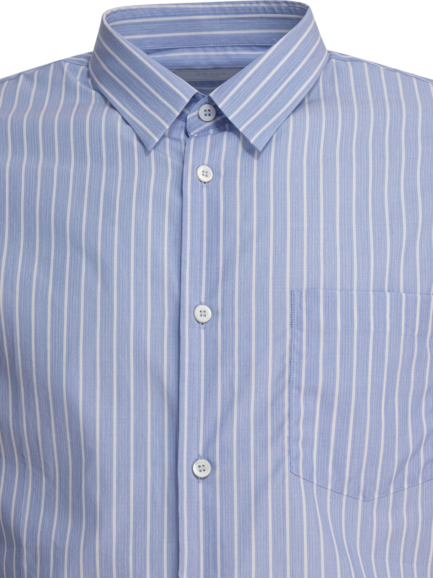 Prada Striped cotton shirt - Light Blue