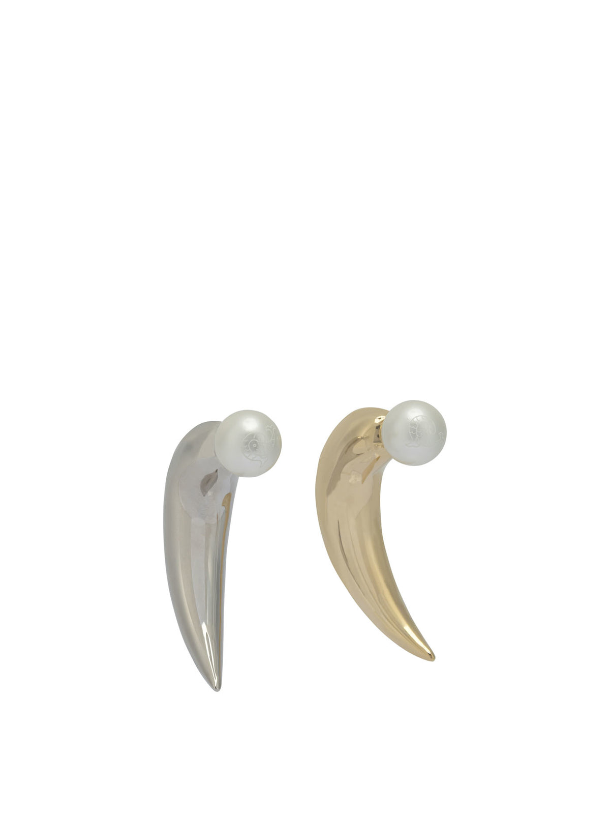 Pucci Horn earrings with pearl - Gold