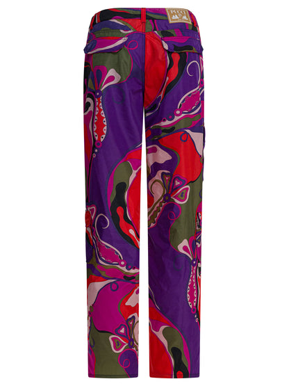 Pucci Cargo pants with Orchidee print - Purple