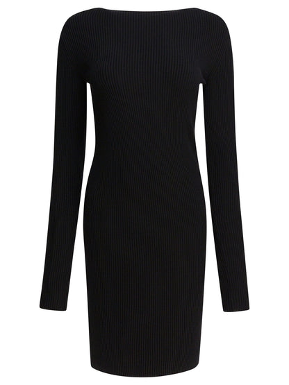 Rick Owens Sheath dress with long sleeves - Black