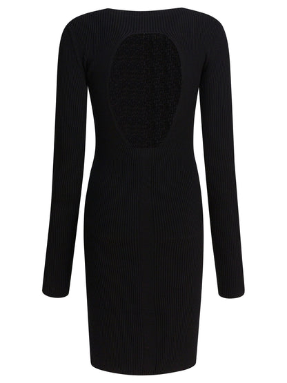 Rick Owens Sheath dress with long sleeves - Black
