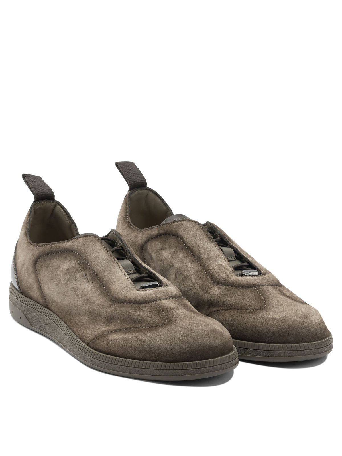 Santoni Sneaker with elastic laces - Beige