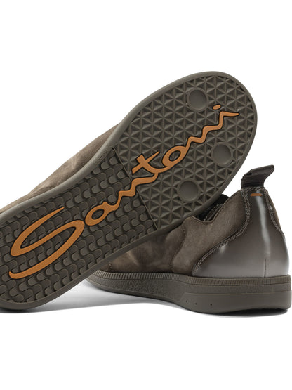 Santoni Sneaker with elastic laces - Beige